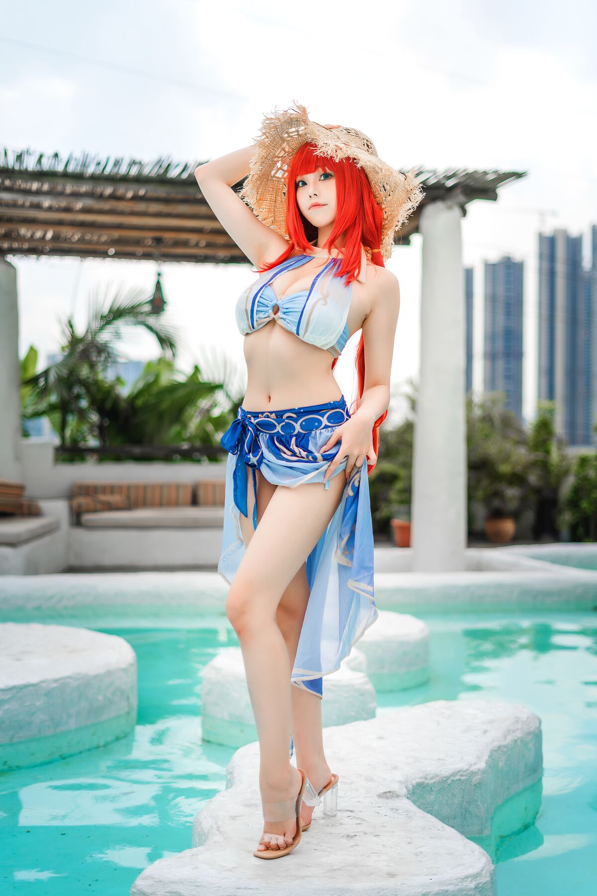 Coser@蜜汁猫裘 – 原神 妮露泳装
