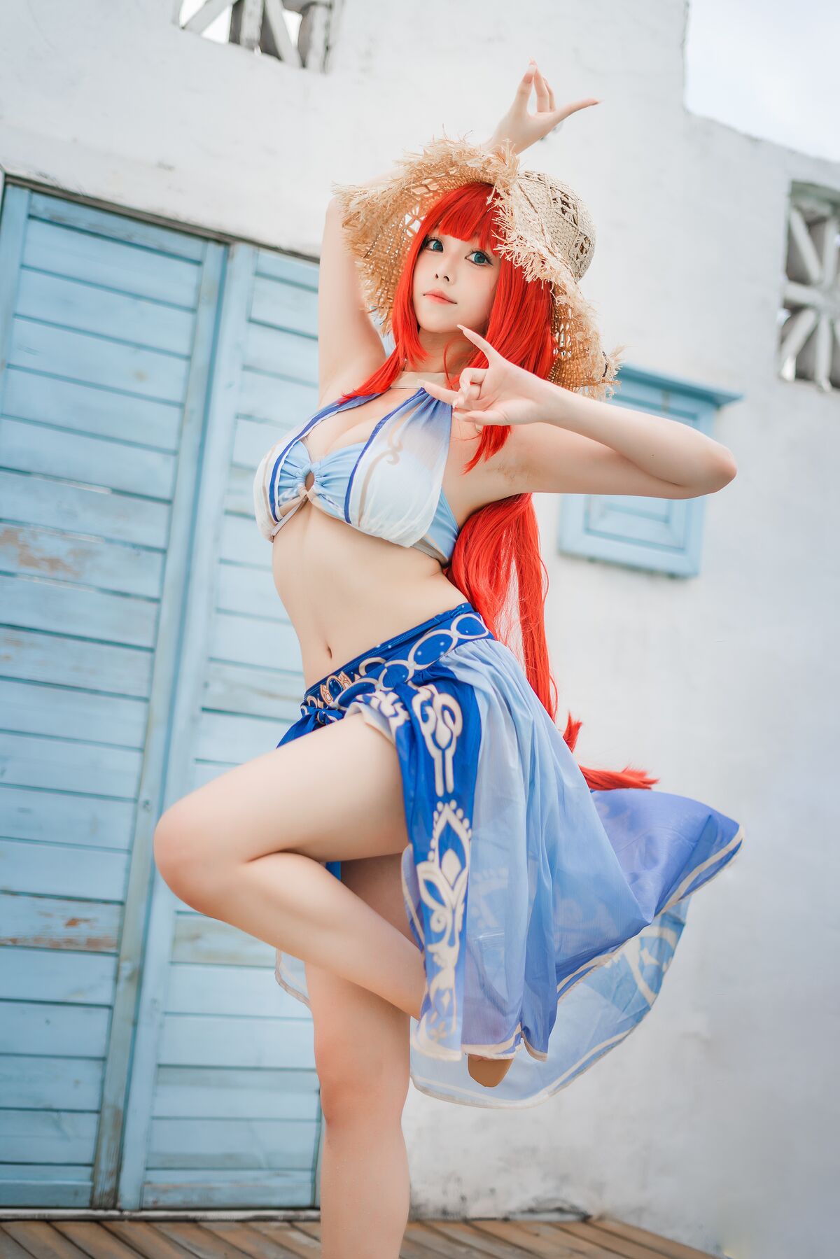 Coser@蜜汁猫裘 – 原神 妮露泳装