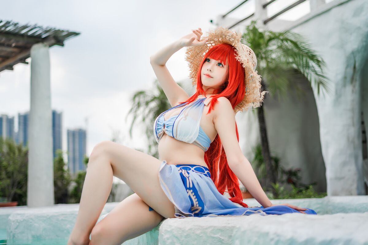 Coser@蜜汁猫裘 – 原神 妮露泳装