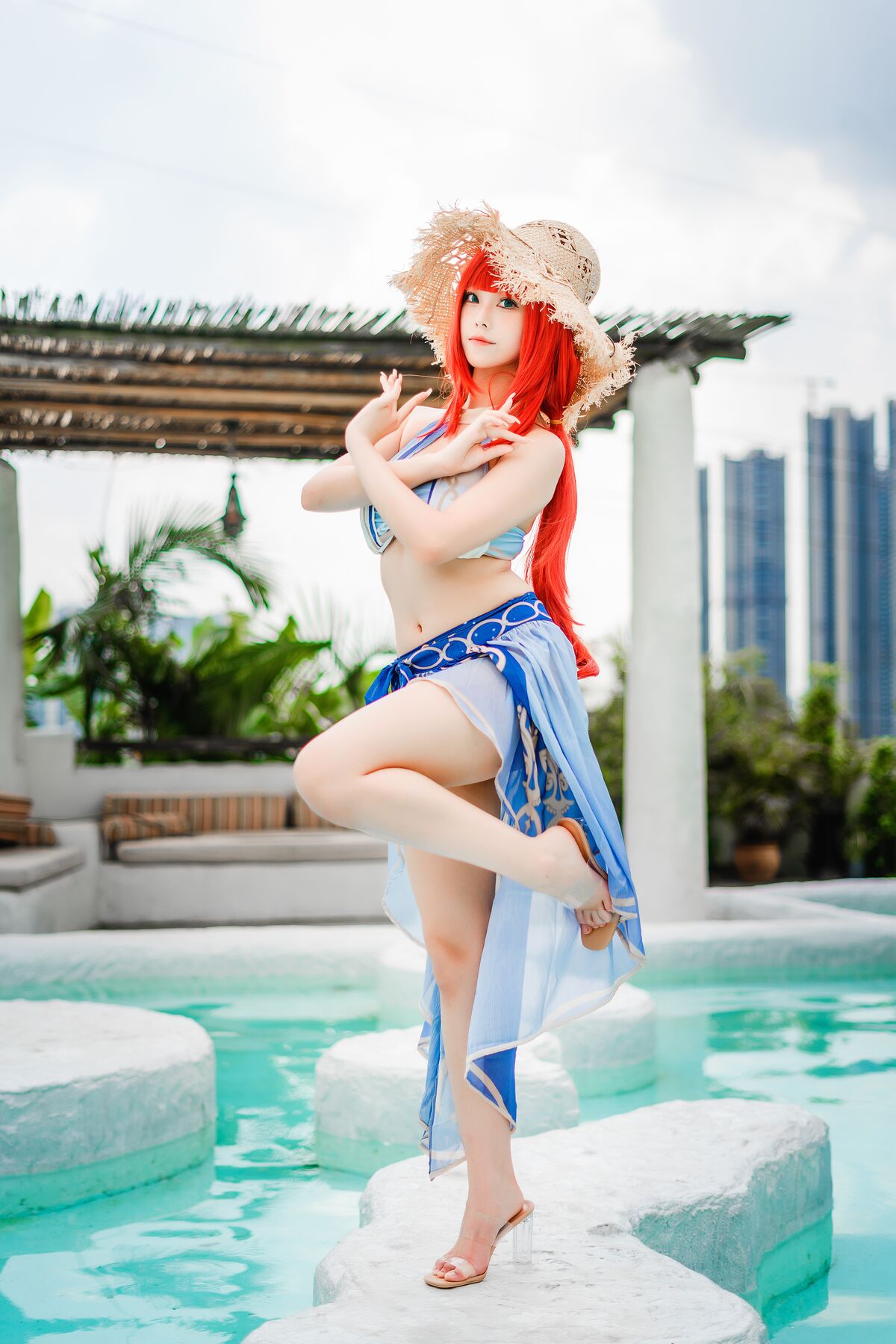 Coser@蜜汁猫裘 – 原神 妮露泳装