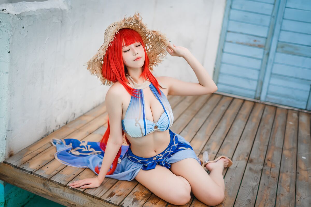 Coser@蜜汁猫裘 – 原神 妮露泳装