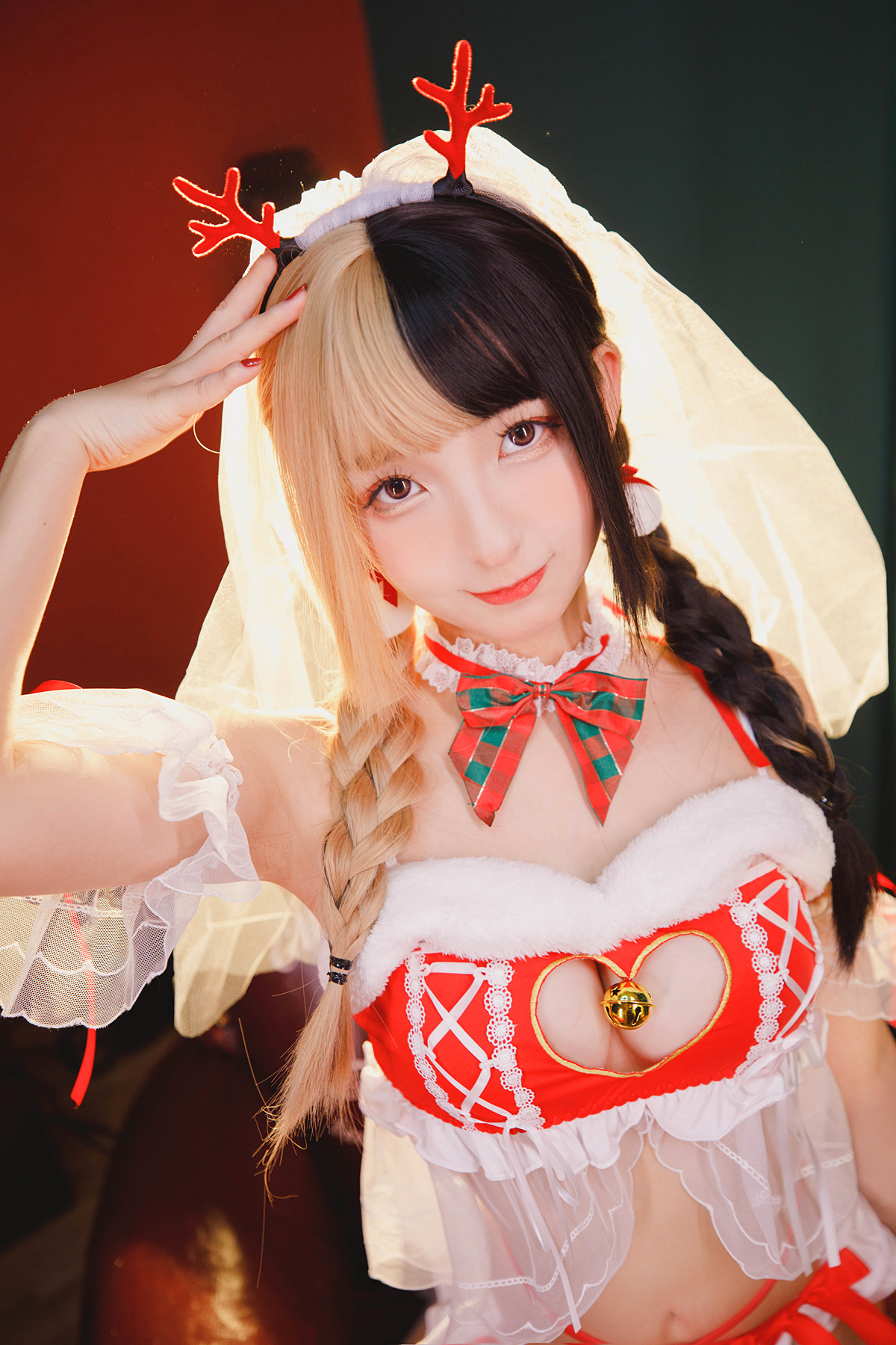 Cosplay 神楽坂真冬 绝对企画-圣诞小鹿《鹿の恩返し》 Set.01