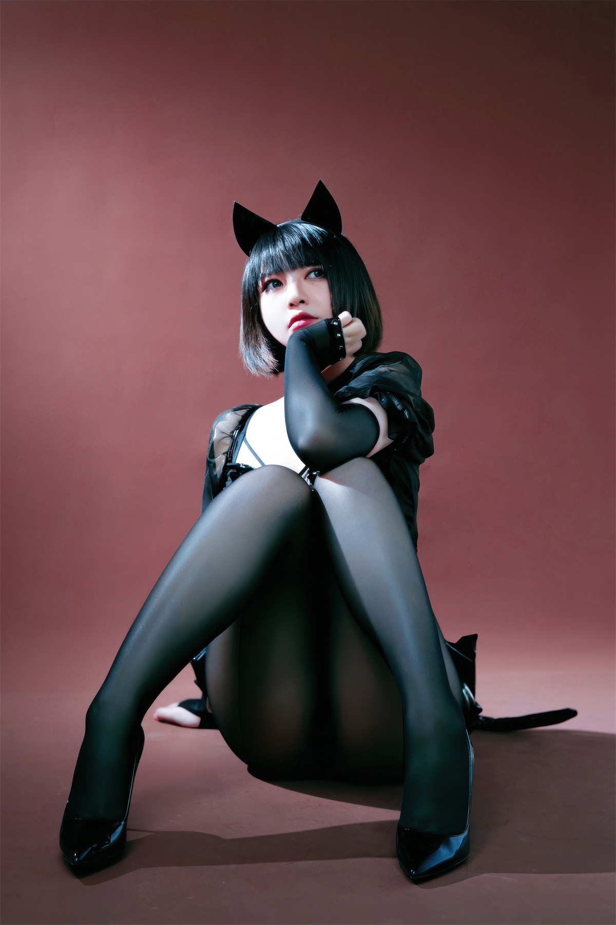 Cosplay 半半子Banbanko 黑猫NEKO