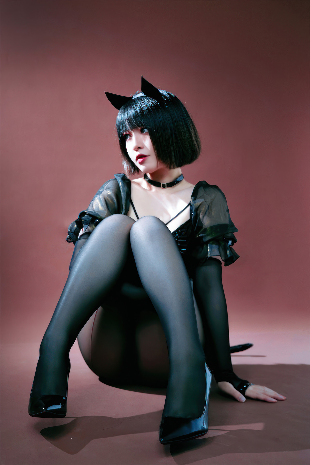 Cosplay 半半子Banbanko 黑猫NEKO