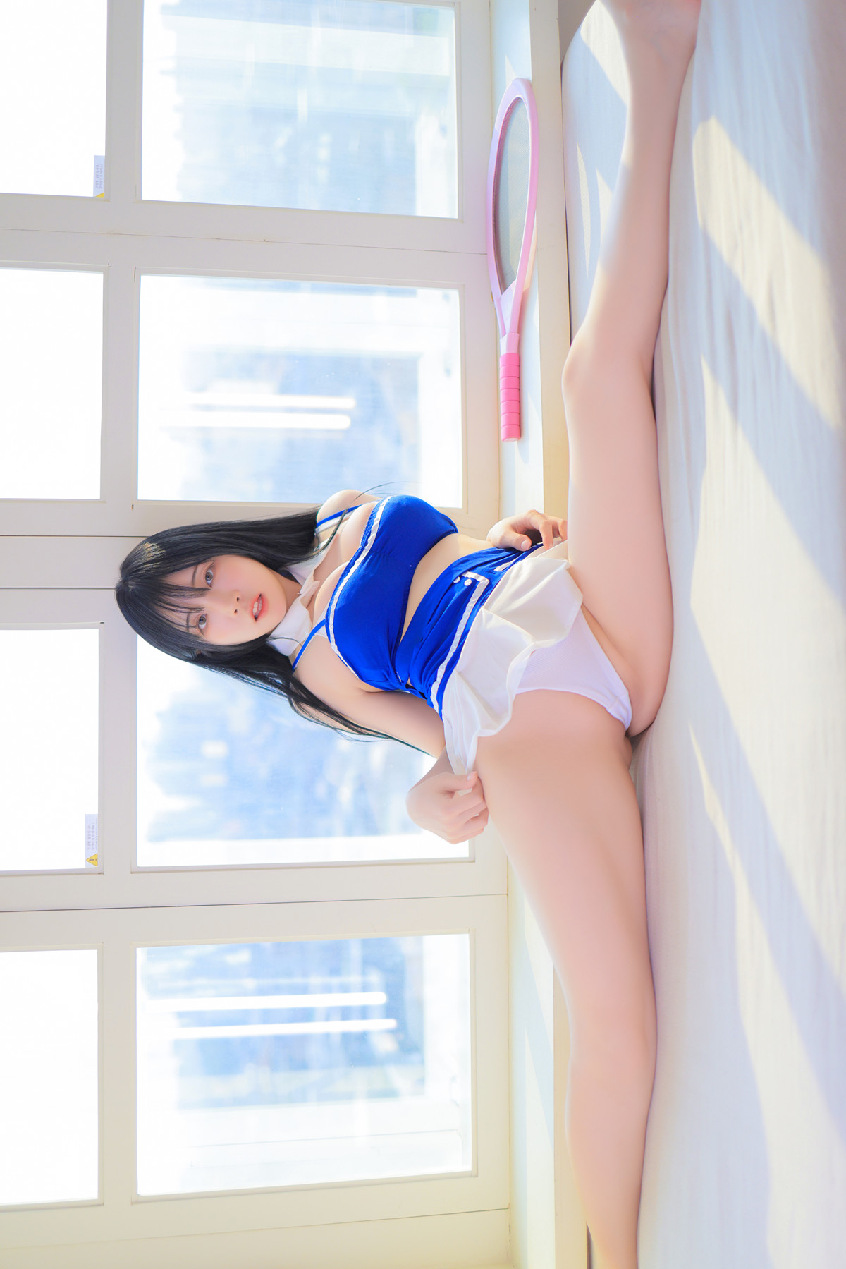 Rinaモモリナ, Patreon ‘Blue and White Swimsuit’ Set.01