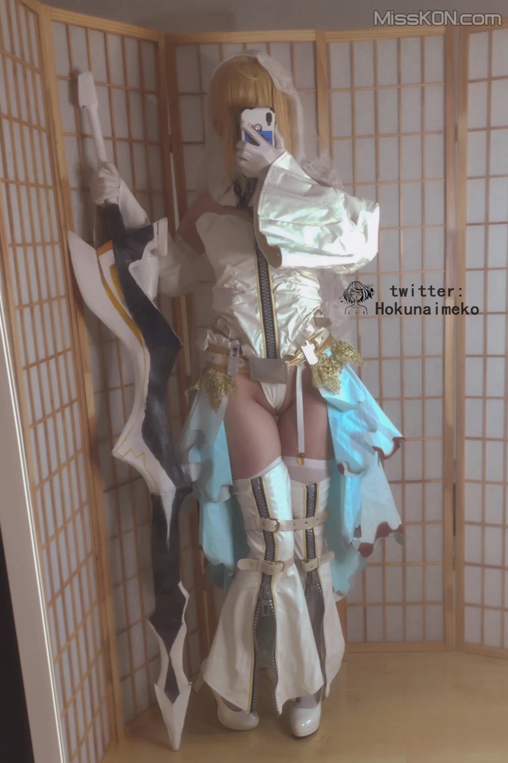 Coser@Hokunaimeko (北乃芽子)_ Nero Bride Selfie Collection