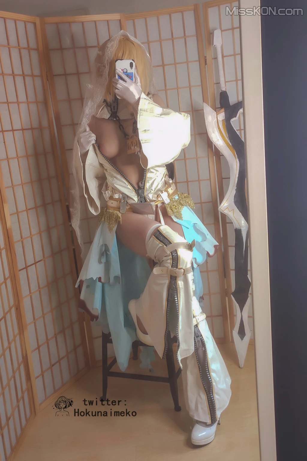 Coser@Hokunaimeko (北乃芽子)_ Nero Bride Selfie Collection