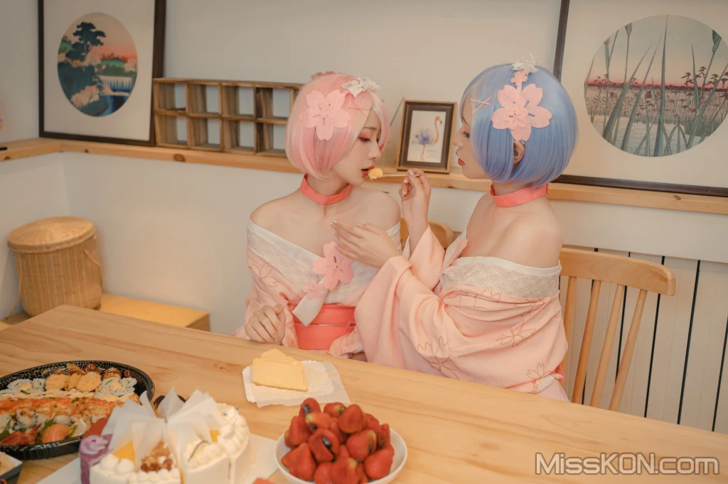 Coser@爆机少女喵小吉 (Nekokoyoshi) & 金鱼kinngyo_ 从零开始的女体盛宴