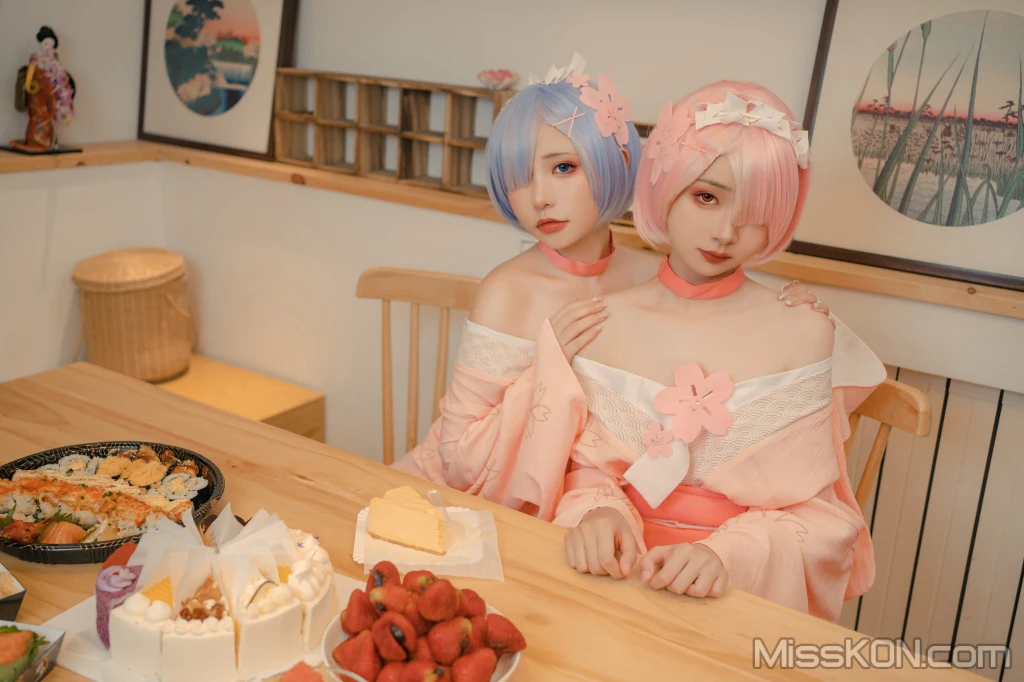 Coser@爆机少女喵小吉 (Nekokoyoshi) & 金鱼kinngyo_ 从零开始的女体盛宴