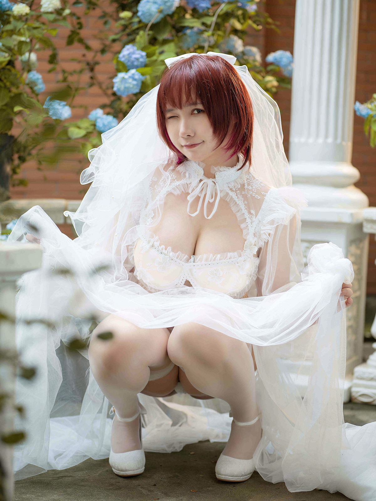 Cosplay 麻花麻花酱 黑白婚纱 Set.02