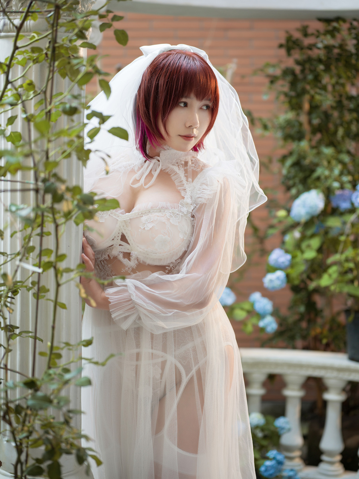 Cosplay 麻花麻花酱 黑白婚纱 Set.02