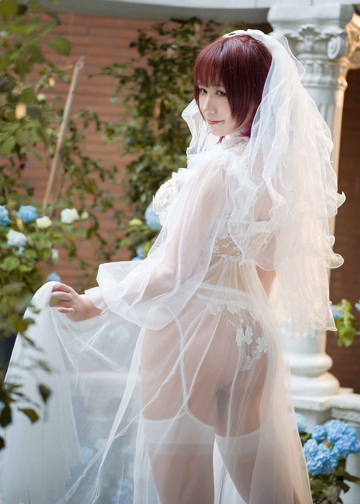 Cosplay 麻花麻花酱 黑白婚纱 Set.02