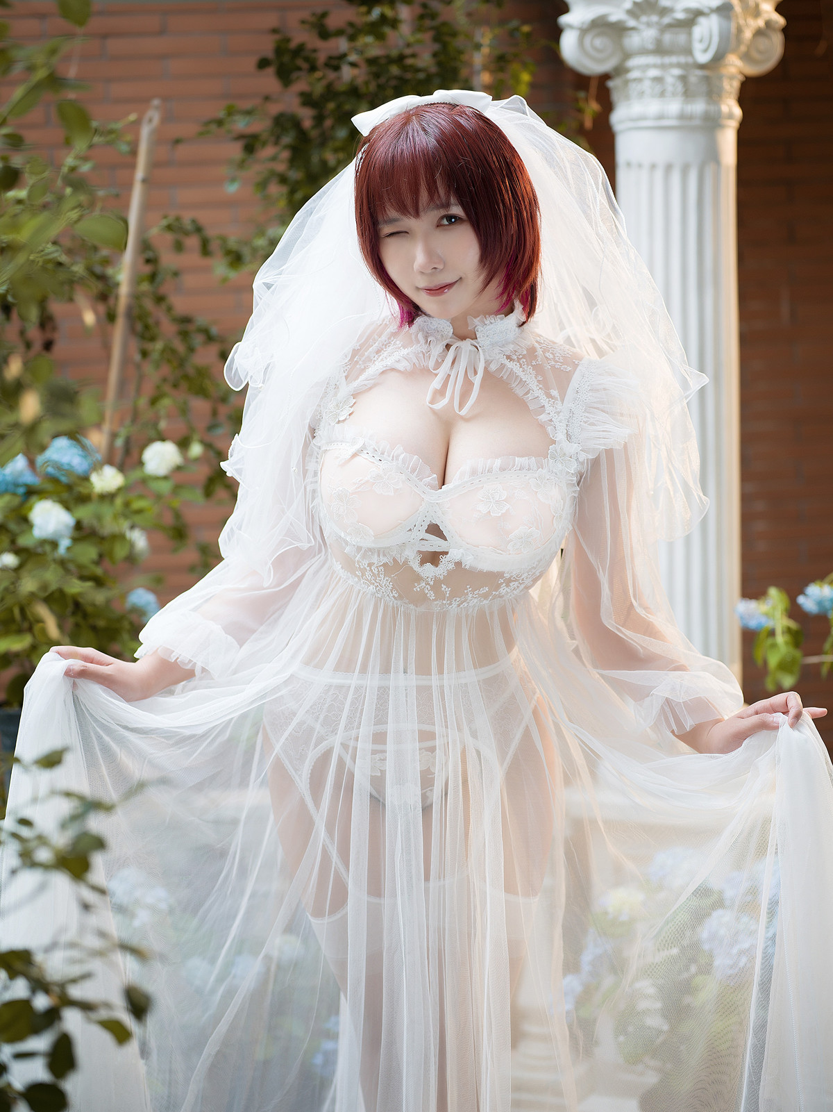 Cosplay 麻花麻花酱 黑白婚纱 Set.02