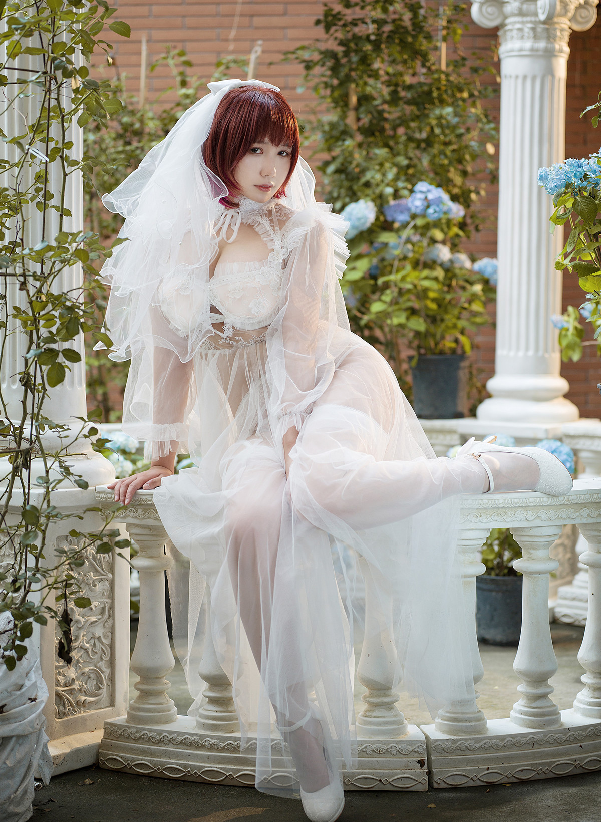 Cosplay 麻花麻花酱 黑白婚纱 Set.02