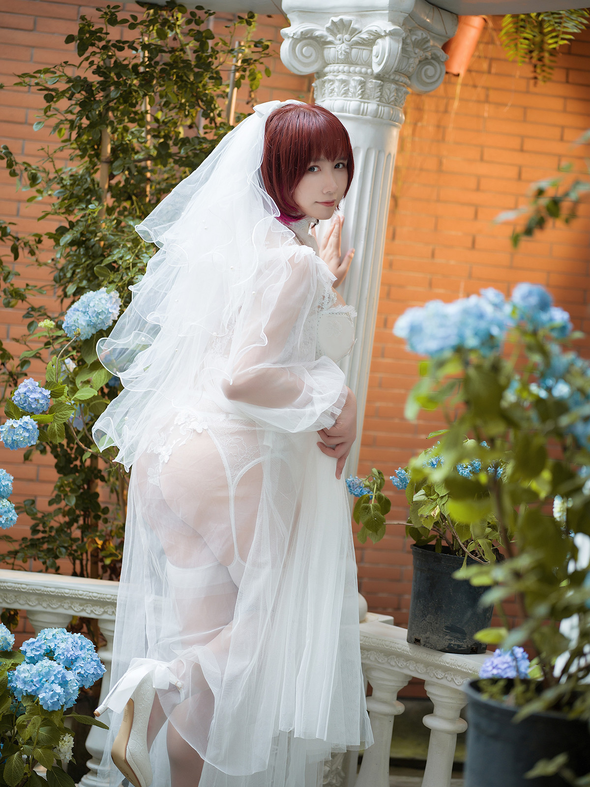 Cosplay 麻花麻花酱 黑白婚纱 Set.02