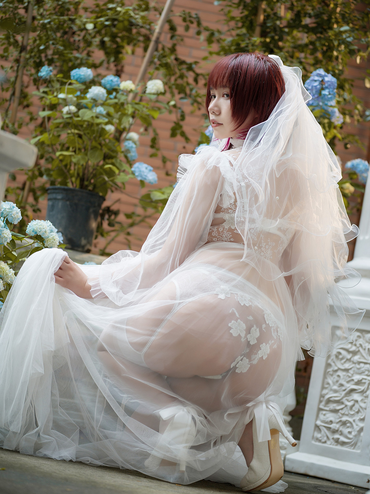 Cosplay 麻花麻花酱 黑白婚纱 Set.02