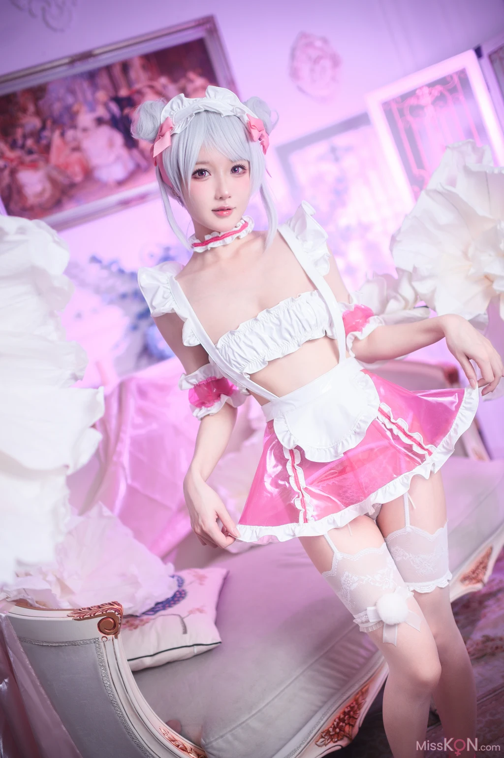 Coser@阿包也是兔娘_ 七夕粉粉女仆