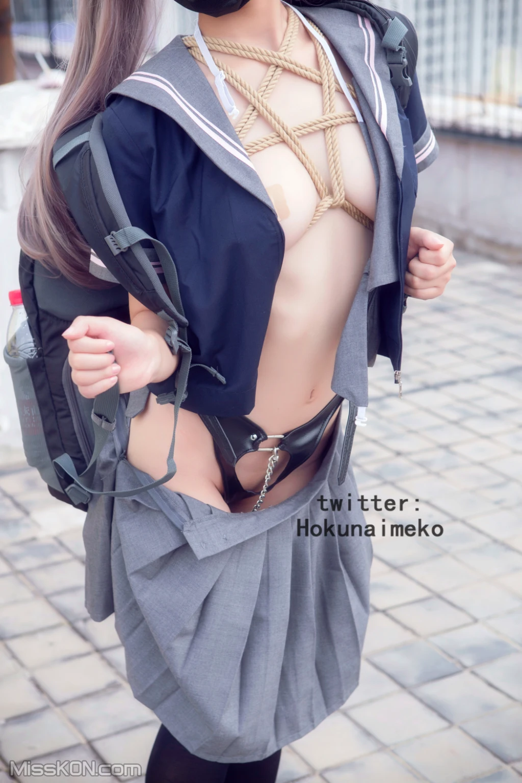 Coser@Hokunaimeko (北乃芽子)_ 絞り！露出！スク水のＪＫ