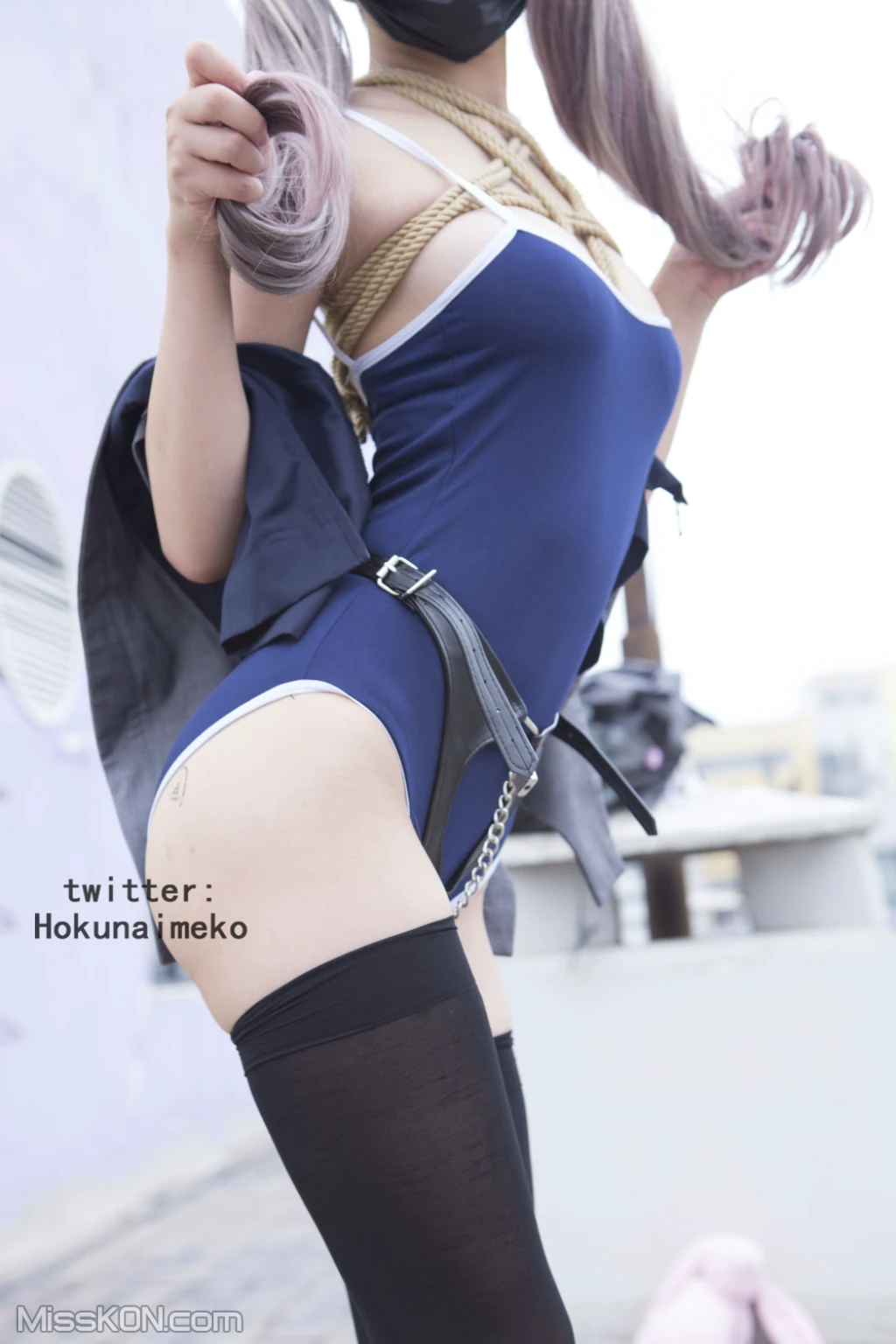 Coser@Hokunaimeko (北乃芽子)_ 絞り！露出！スク水のＪＫ