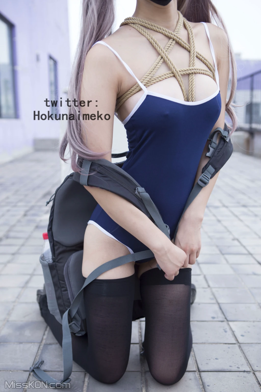 Coser@Hokunaimeko (北乃芽子)_ 絞り！露出！スク水のＪＫ