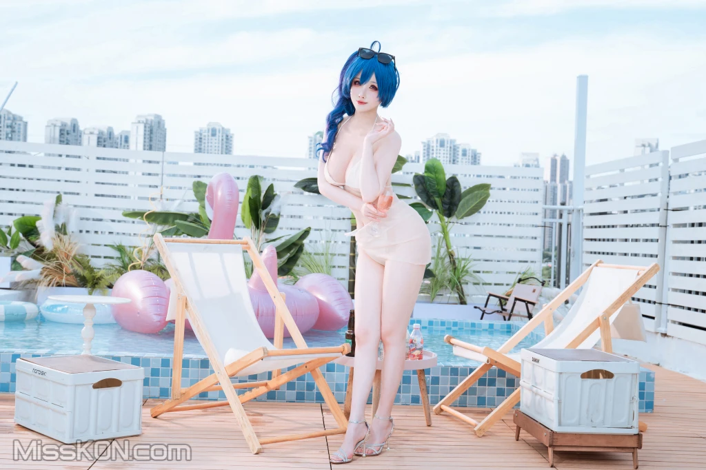 Coser@rioko凉凉子_ 圣路易斯 香槟色比基尼