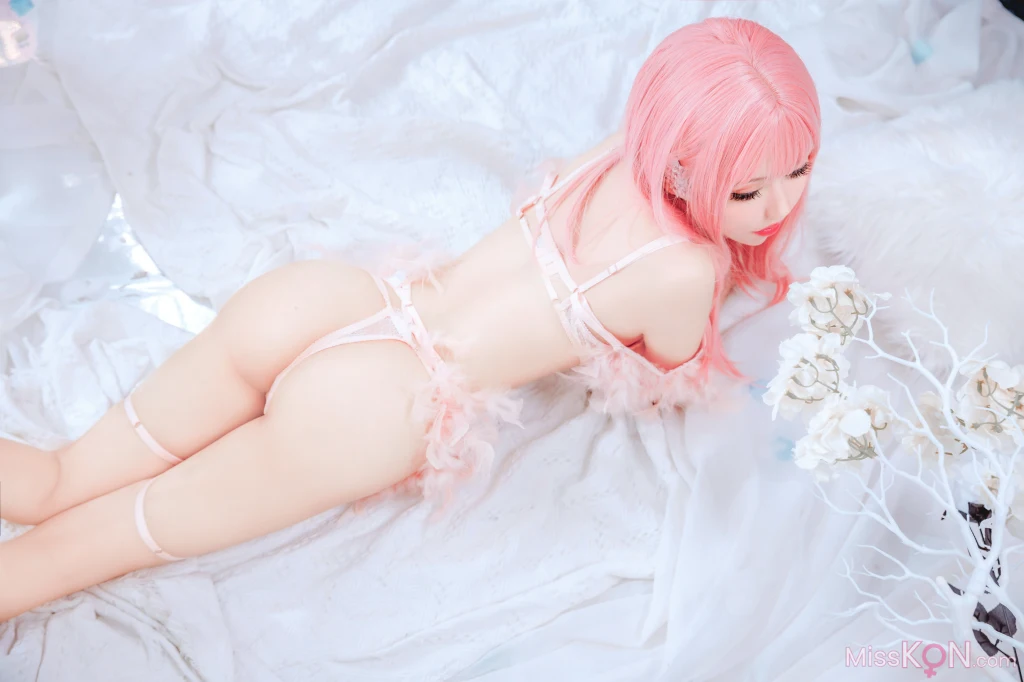 Coser@仙女月_ 粉色内衣