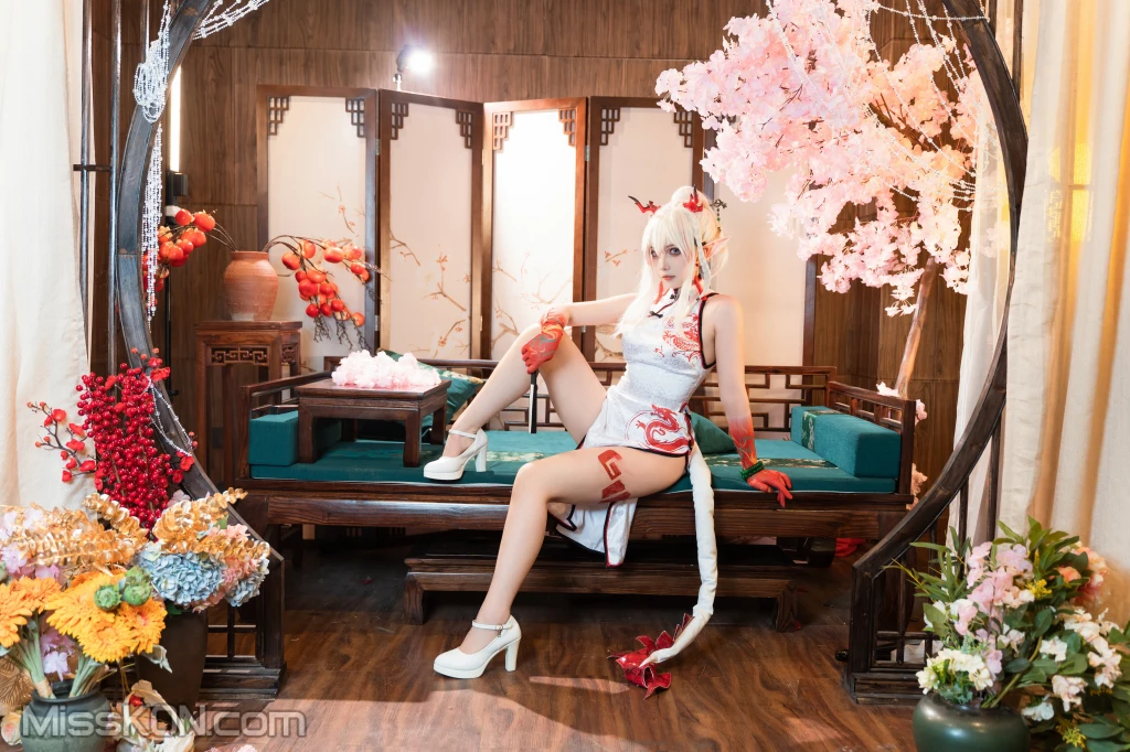 Coser@小和甜酒 & 橙风千雅_ 明日方舟年夕旗袍双人御守