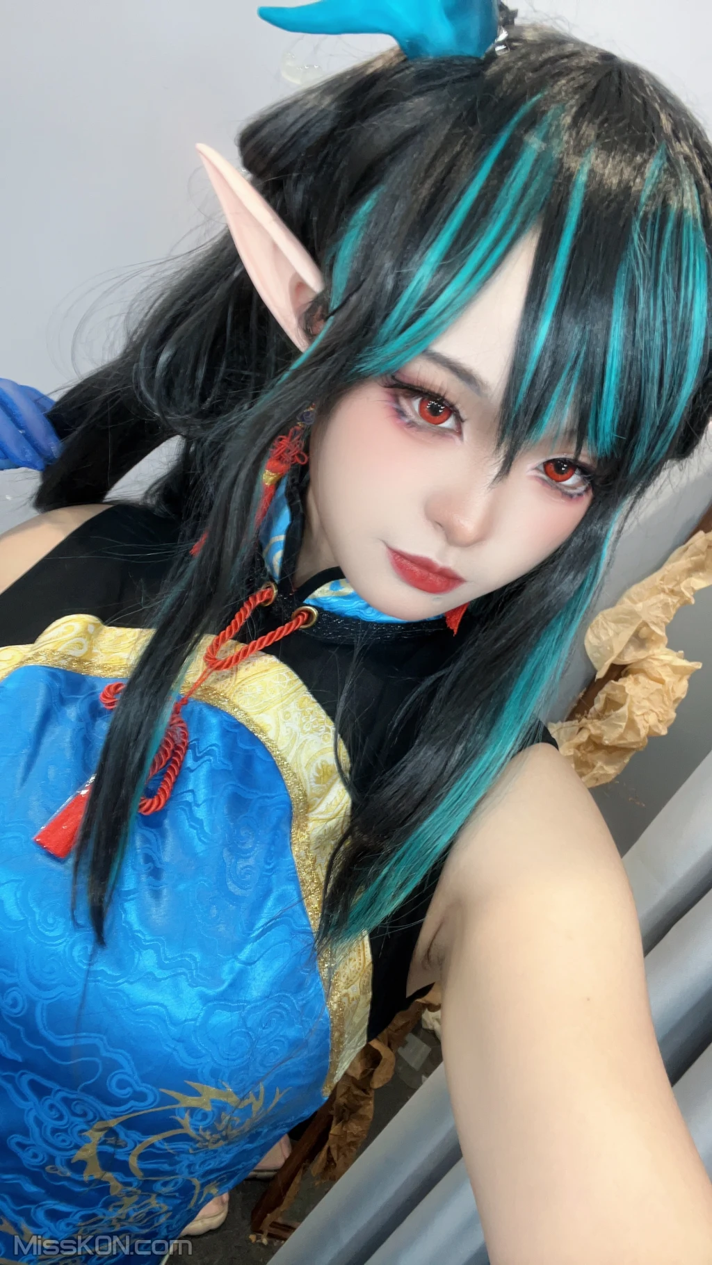 Coser@小和甜酒 & 橙风千雅_ 明日方舟年夕旗袍双人御守