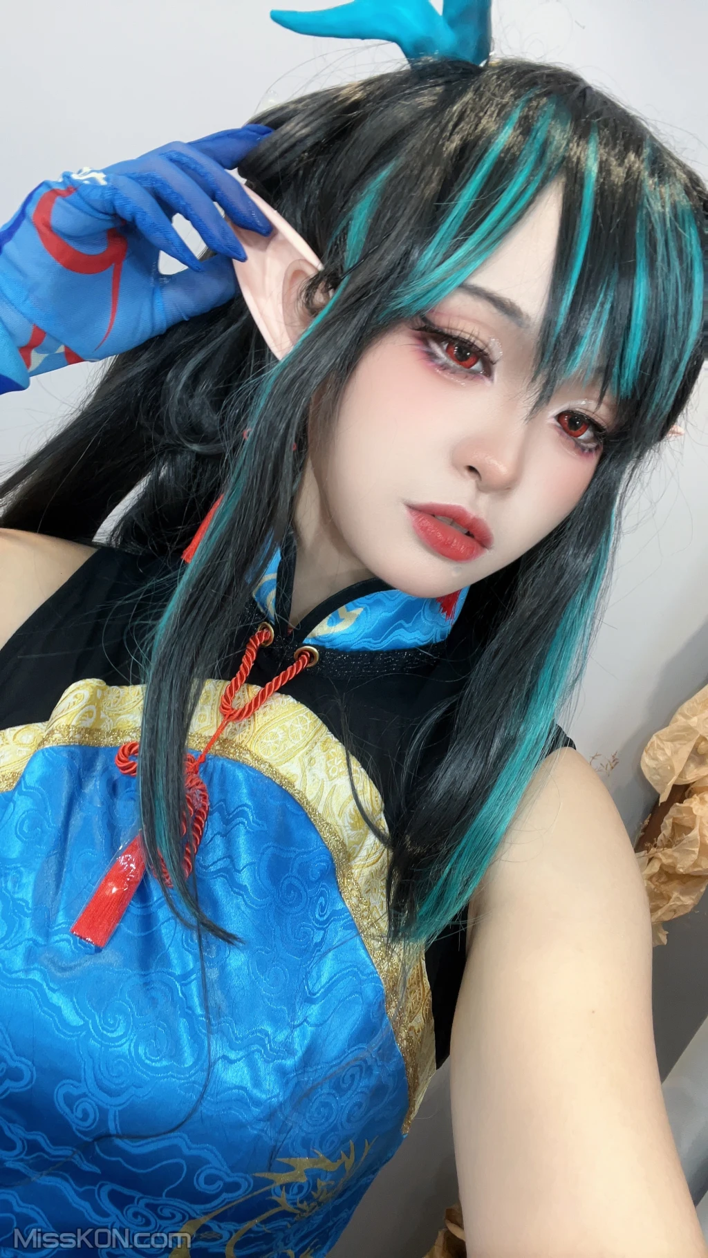 Coser@小和甜酒 & 橙风千雅_ 明日方舟年夕旗袍双人御守