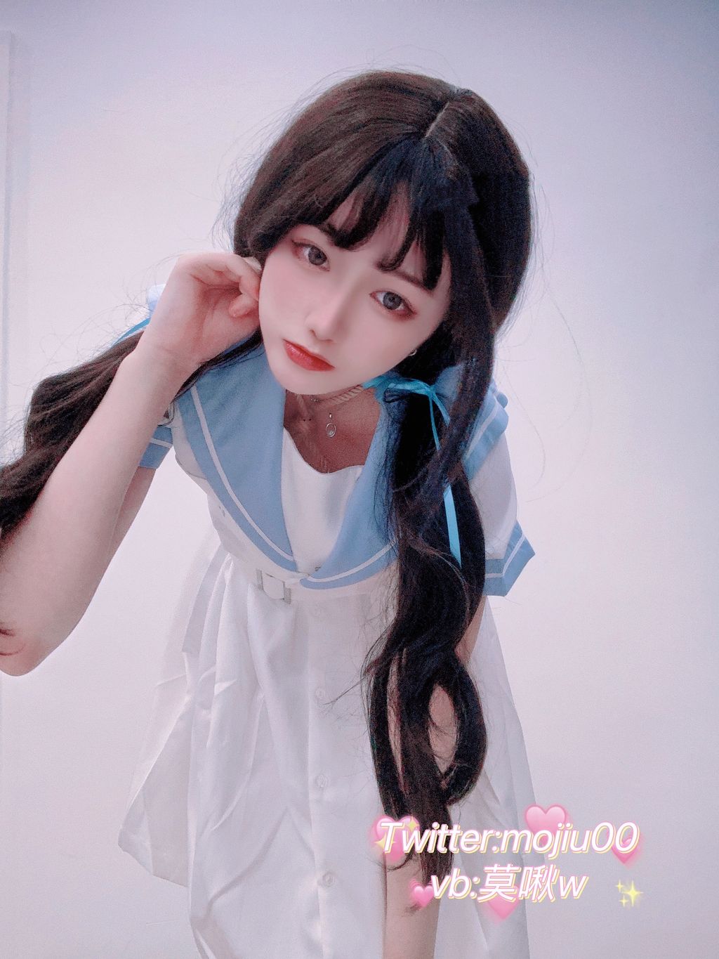 Coser@小青茗_ 反差美少女诱惑白丝JK