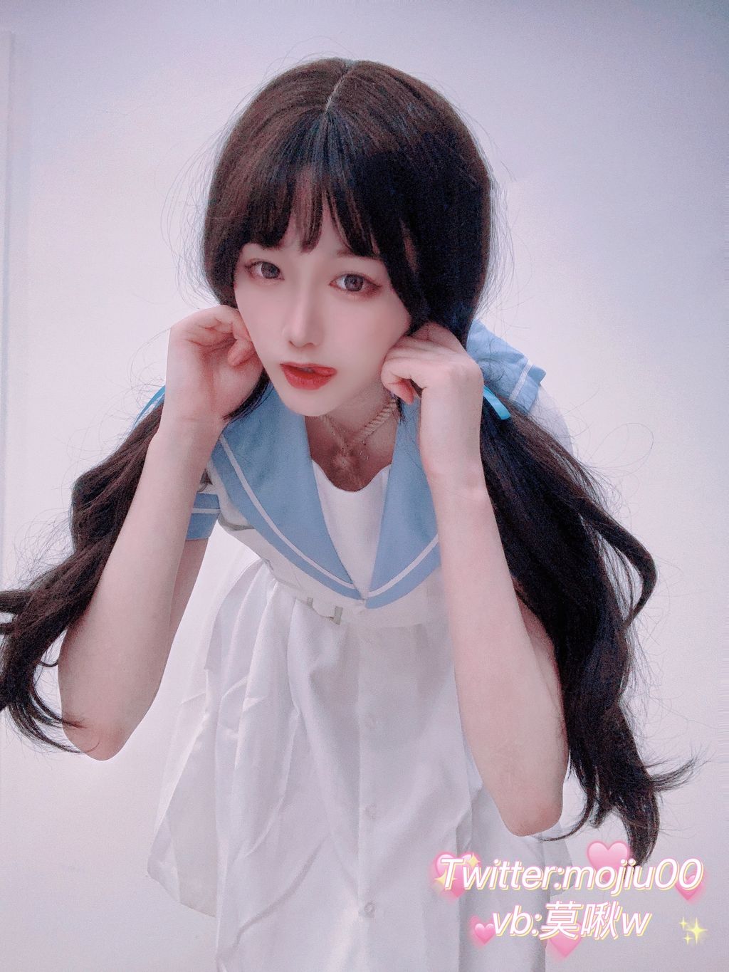 Coser@小青茗_ 反差美少女诱惑白丝JK