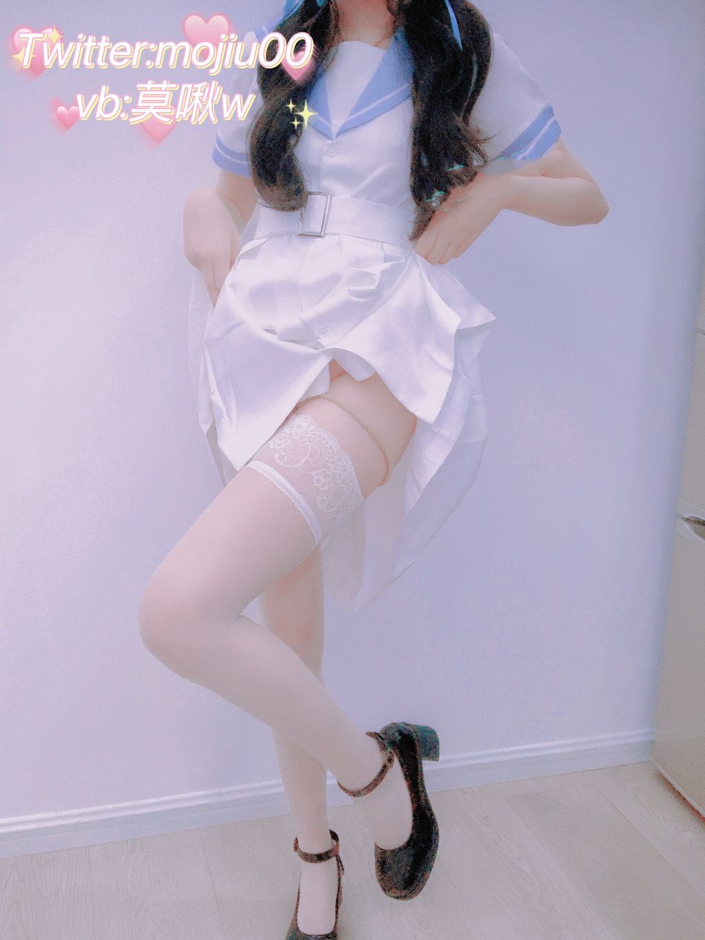 Coser@小青茗_ 反差美少女诱惑白丝JK