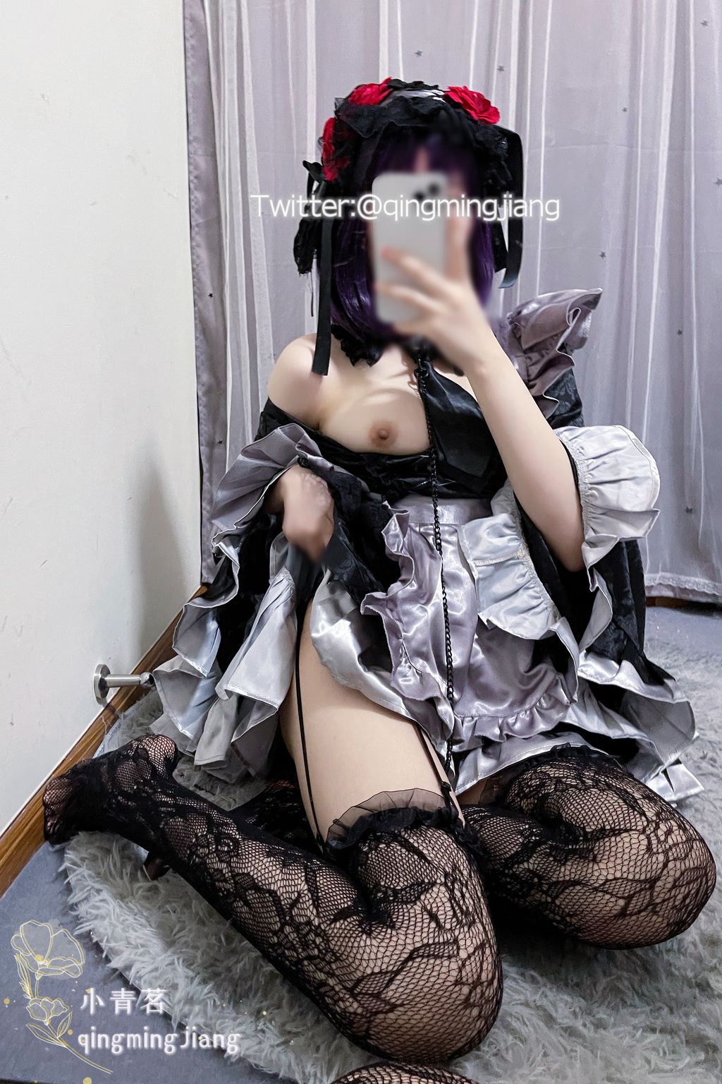 Coser@小青茗_ 黑丝喷血诱惑