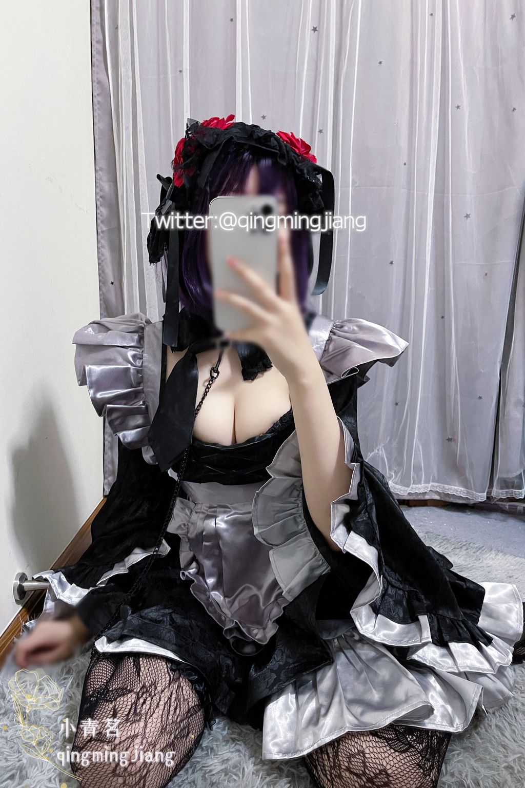 Coser@小青茗_ 黑丝喷血诱惑