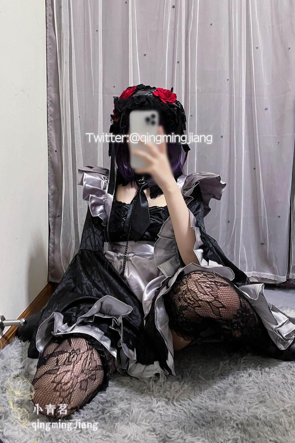 Coser@小青茗_ 黑丝喷血诱惑