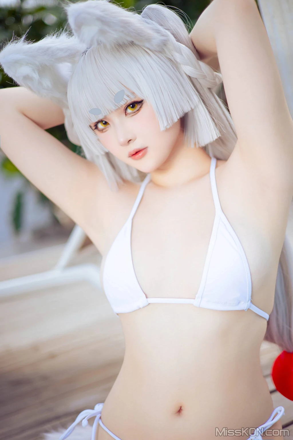 Coser@屿鱼_ 兽耳白毛狐狸