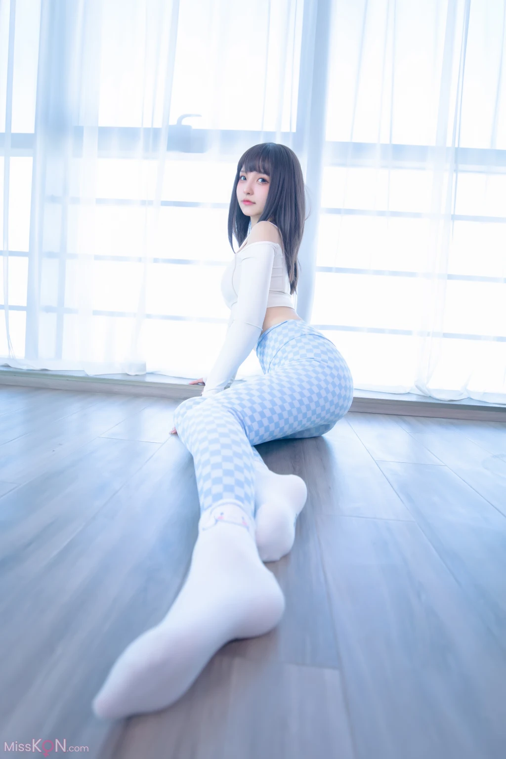 Coser@神楽坂真冬 Vol.103_ 蓝白格