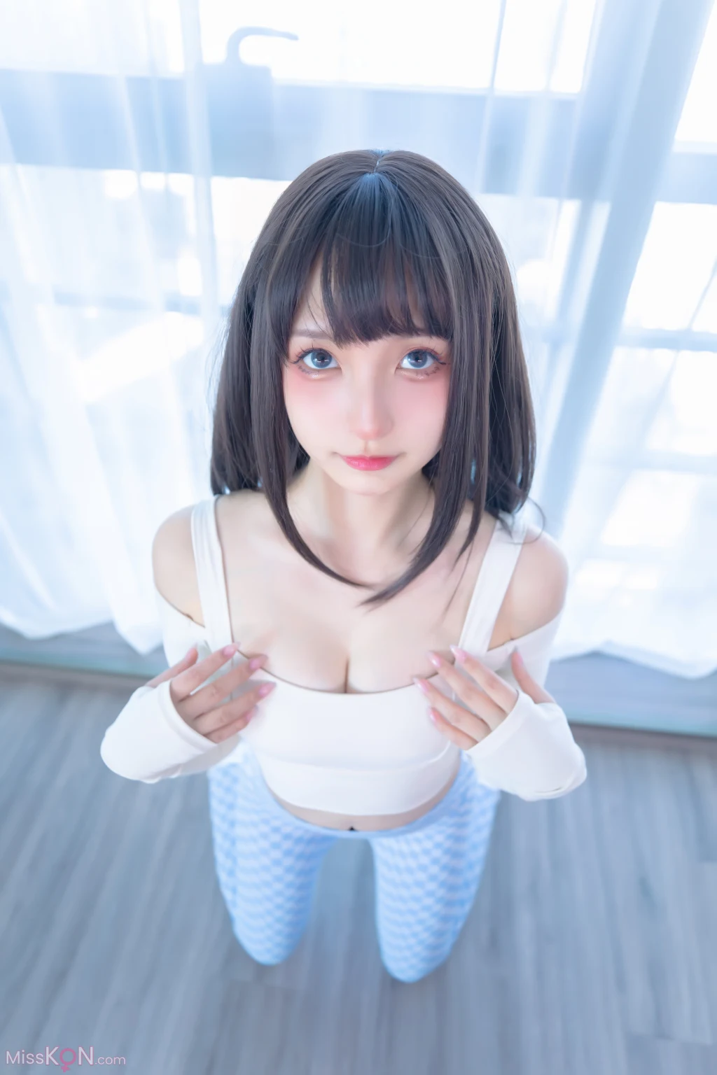 Coser@神楽坂真冬 Vol.103_ 蓝白格