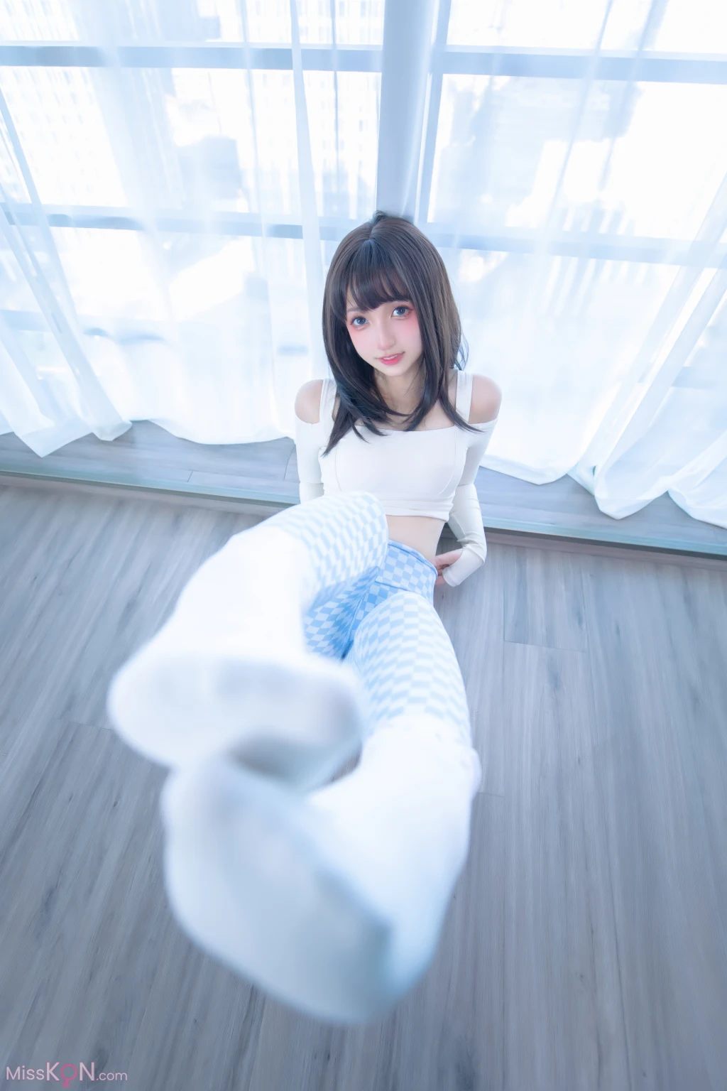 Coser@神楽坂真冬 Vol.103_ 蓝白格