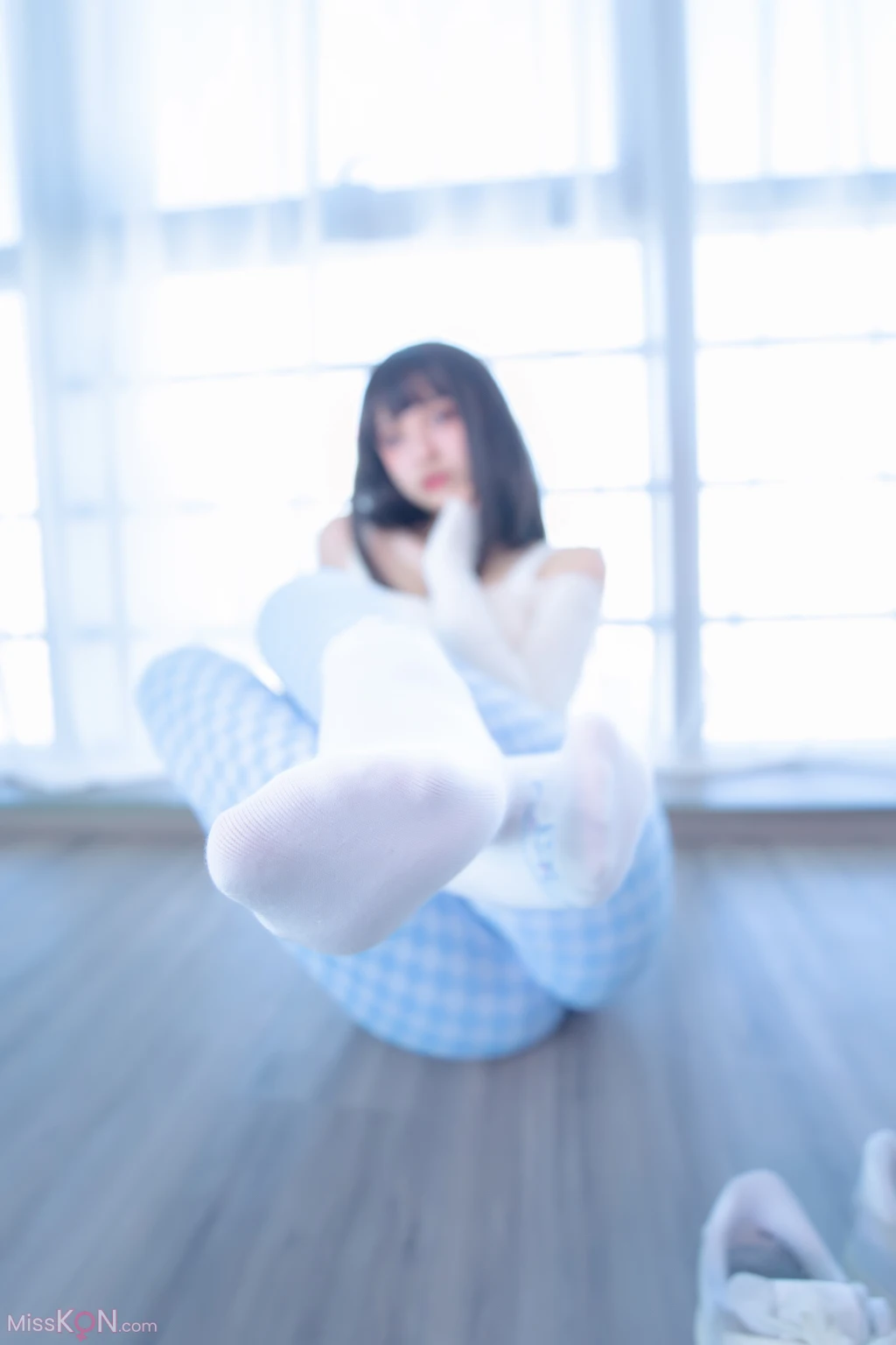 Coser@神楽坂真冬 Vol.103_ 蓝白格