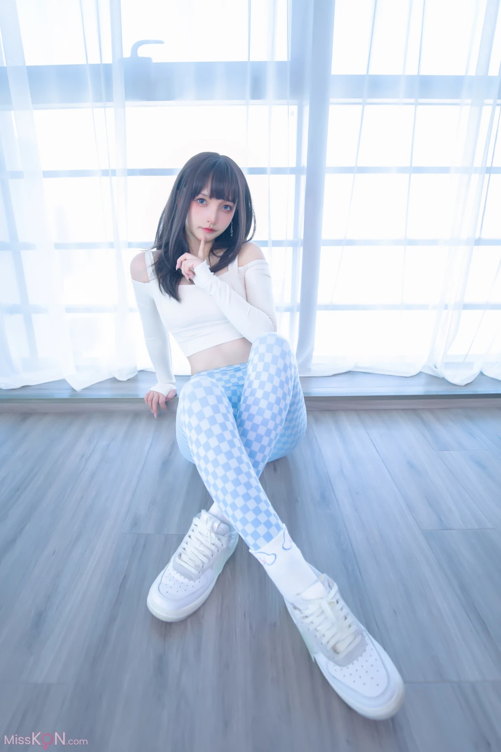 Coser@神楽坂真冬 Vol.103_ 蓝白格