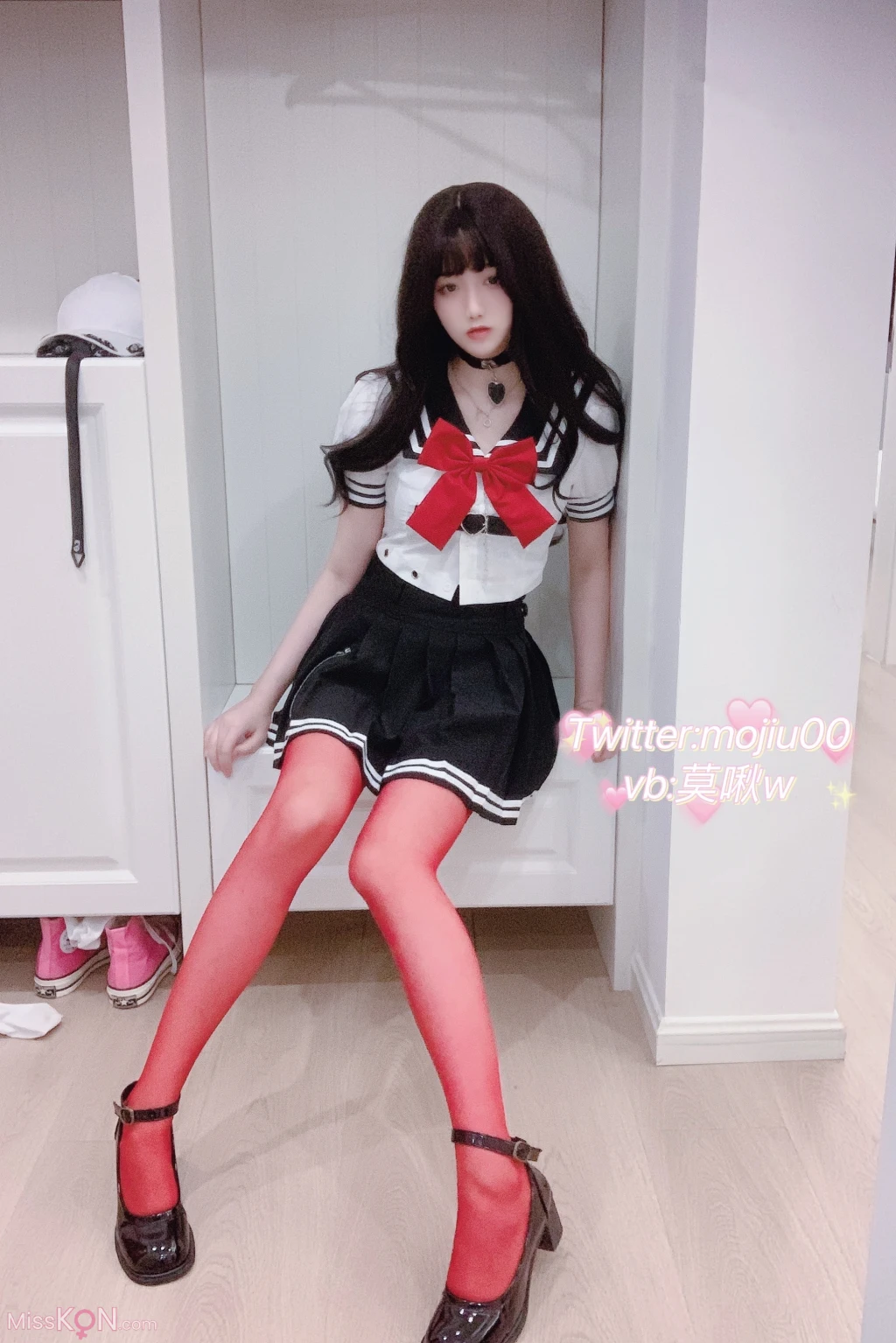 Coser@莫啾w_ 露脸JK红丝袜