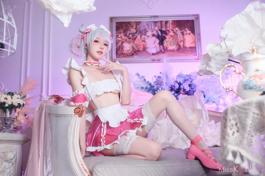 Coser@阿包也是兔娘_ 七夕粉粉女仆