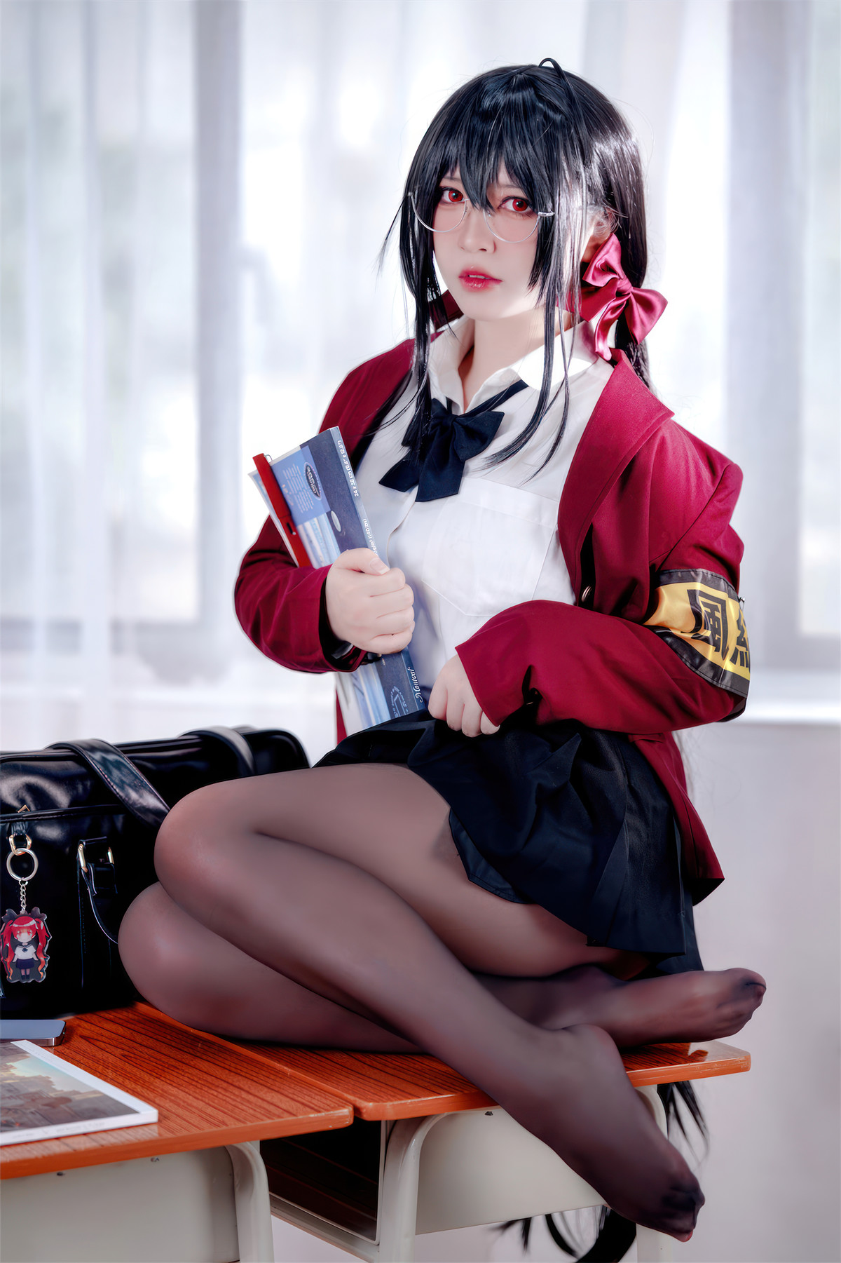 Cosplay 半半子Banbanko 大凤 风纪委员