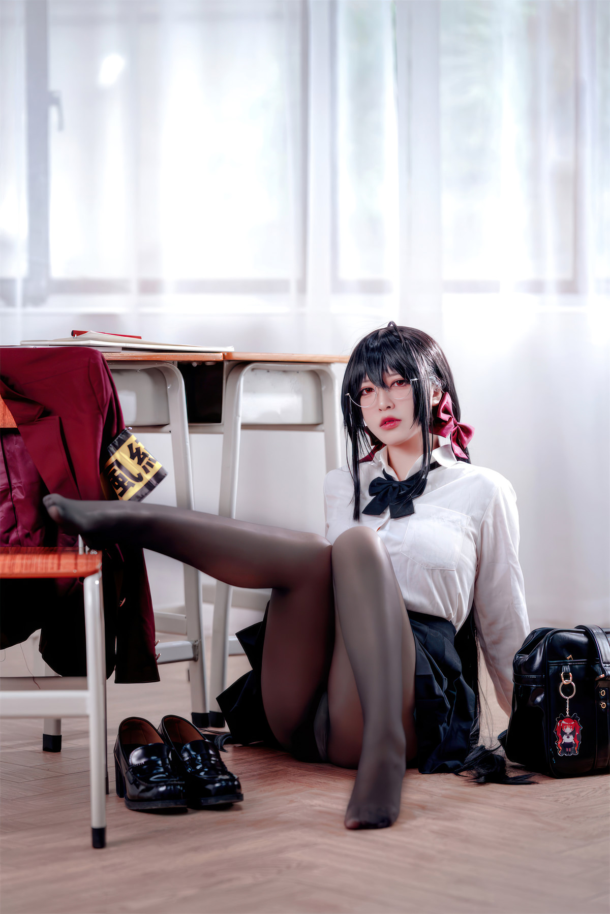 Cosplay 半半子Banbanko 大凤 风纪委员