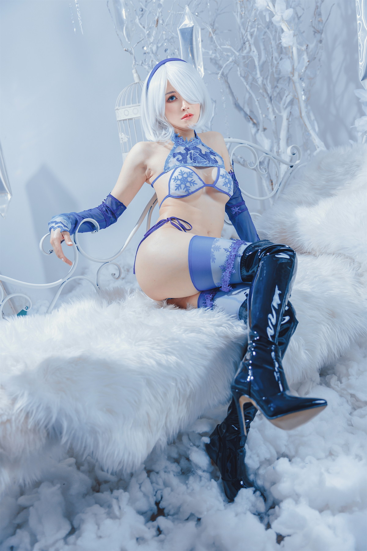 Cosplay 鹿八岁 尼尔 机械纪元 2B冰雪