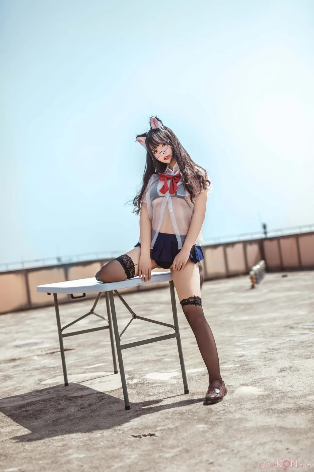 Coser@yuuhui玉汇_ 天台猫猫 黑犬机器人女友