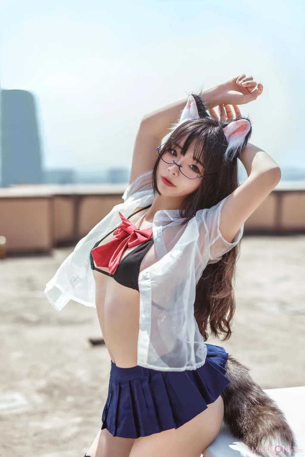 Coser@yuuhui玉汇_ 天台猫猫 黑犬机器人女友