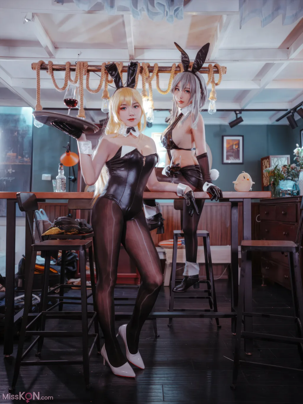 Coser@刺青Poi & 隼隼子_ 碧蓝航线 北卡罗来纳+华盛顿 兔女郎