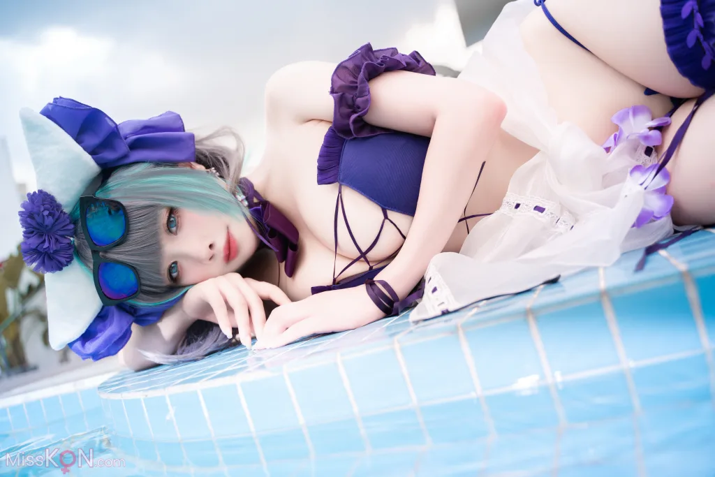 Coser@贞子蜜桃_ 碧蓝航线 柴郡泳装